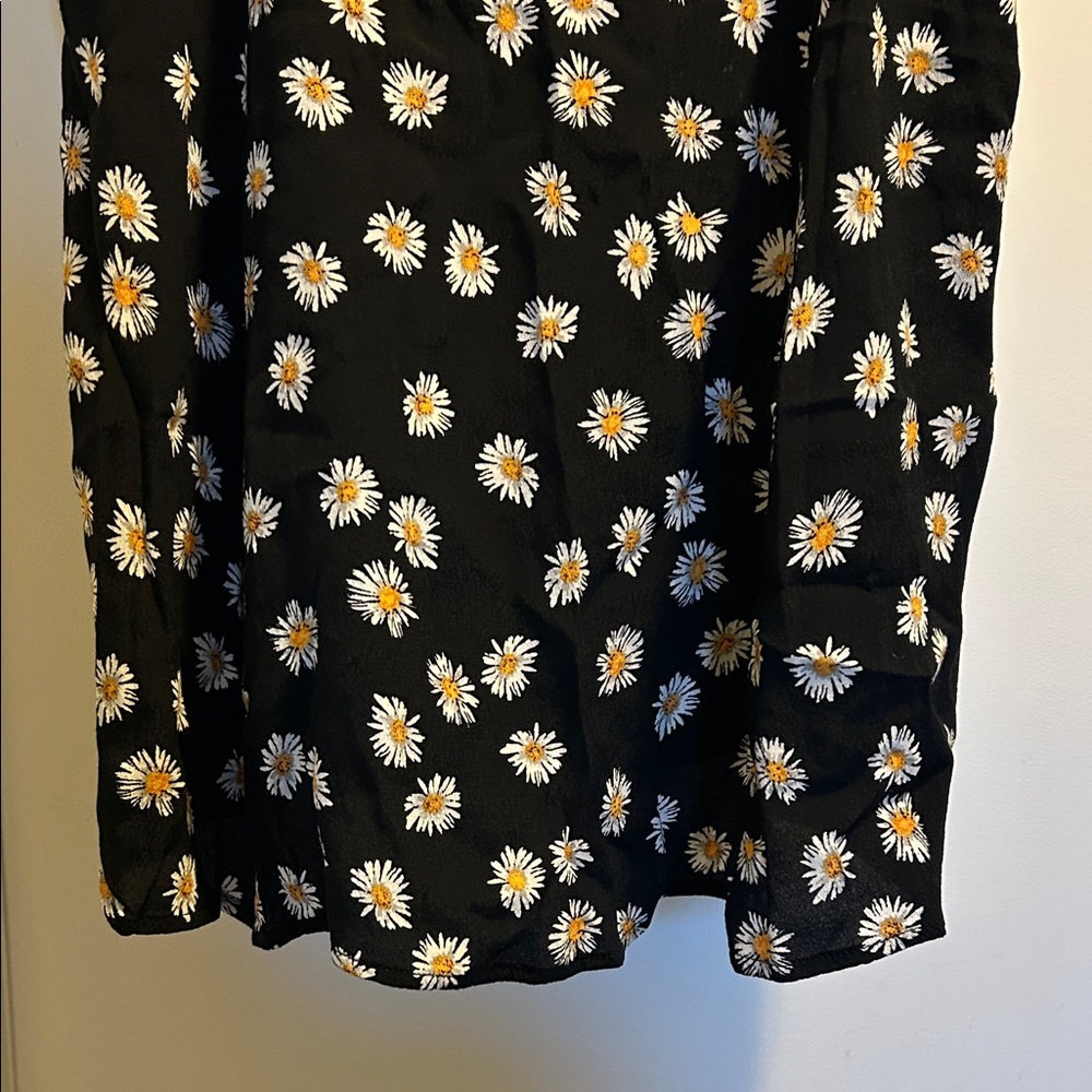 Calvin Klein Jeans Black Daisy Print Spaghetti Strap Dress - Size L, NWOT - Picture 5 of 14